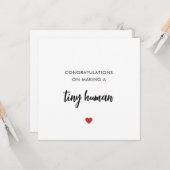 Carte Félicitations À La Naissance Du Bébé (Devant/Arrière en situation)