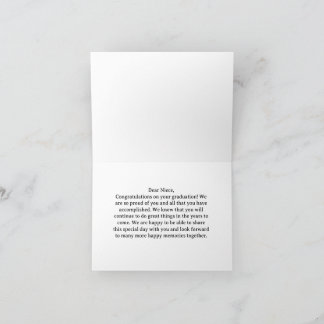Carte félicitations à la nièce pour l'obtention du diplô