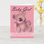 Carte Félicitations à la nouvelle petite fille (Fleur jaune)