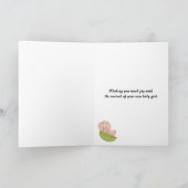 Carte Félicitations à la nouvelle petite fille dans un r (Intérieur)