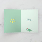 Carte Félicitations à la nouvelle petite fille rose et v (Intérieur)