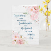 Carte Félicitations à la petite-fille et au mari (Fleur jaune)