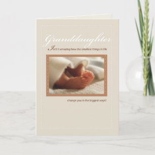 Carte Félicitations à la petite fille Nouveau pied bébé