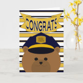 Carte Félicitations à la police / Policier (Fleur jaune)