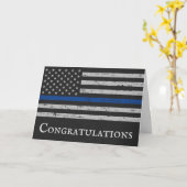 Carte Félicitations à la police pour son diplôme de fin (Fleur jaune)