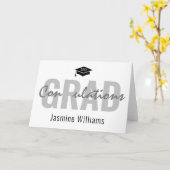 Carte Félicitations à la promotion 2025 diplômé (Fleur jaune)