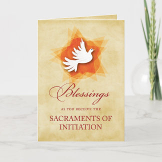 Carte Félicitations à la RCIA pour la confirmation et la