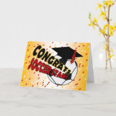 Carte Félicitations à la remise des diplômes pour une ét (Fleur jaune)