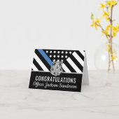 Carte Félicitations à la retraite du drapeau bleu de la  (Fleur jaune)