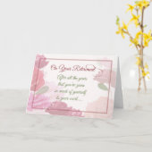 Carte Félicitations à la retraite Fleurs Roses (Fleur jaune)