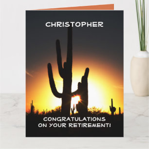 Carte Félicitations à la retraite, JUMBO, Saguaro
