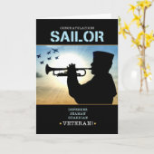 Carte Félicitations à la retraite militaire Sailor (Fleur jaune)