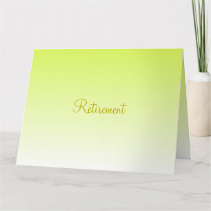 Carte Félicitations à la retraite Papier Jaune Sunny