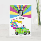 Carte Félicitations à la retraite pour lui Photo Retro C (Devant)