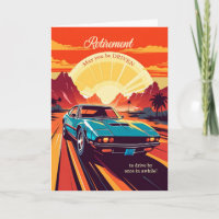 Félicitations à la retraite voiture classique les