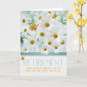 Carte Félicitations à la retraite White Daisy Garden (Fleur jaune)