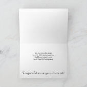 Carte Félicitations à la retraite Woods Lake (Intérieur)