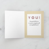 Carte Félicitations à la Société d'honneur personn (Intérieur)