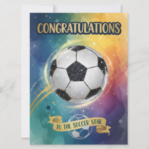 Carte Félicitations à la star du football