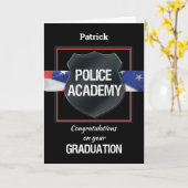 Carte Félicitations à l'Académie de Police (Fleur jaune)