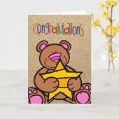 Carte Félicitations à l'adoption (Fleur jaune)