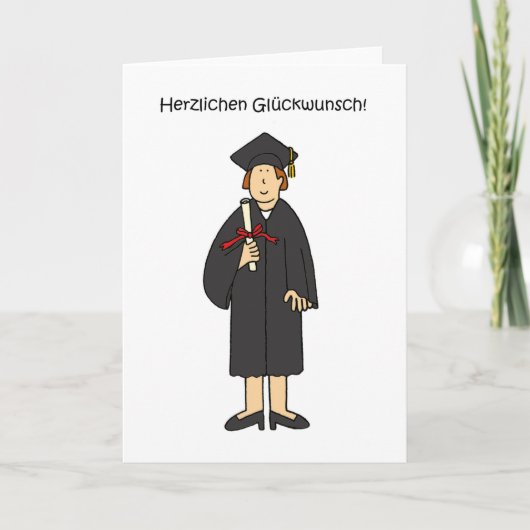 Carte Félicitations à l'Allemand Graduation pour elle (Devant)