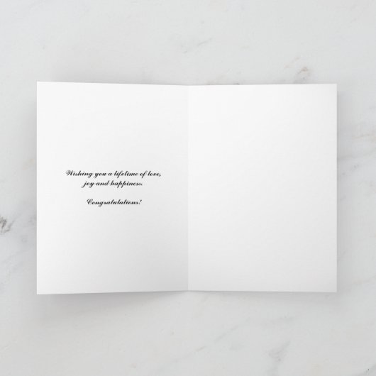 Carte Félicitations à l'aquarelle mariage rouge florale (Intérieur)