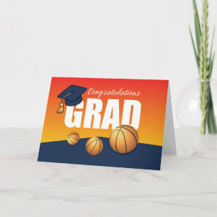 Carte Félicitations à l'athlète pour son diplôme de bask