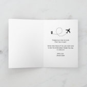 Carte Félicitations à l'élève pilote premier avion solo (Intérieur)