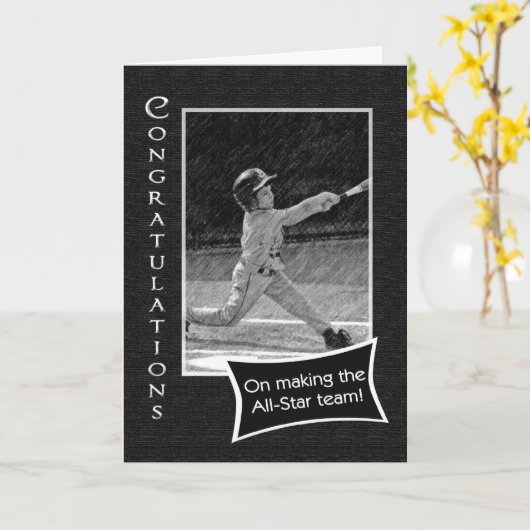 Carte Félicitations à l'équipe All-Star (Fleur jaune)