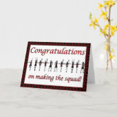 Carte Félicitations à l'équipe de Pom-pom girl (Fleur jaune)