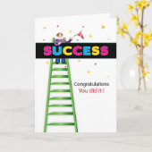 Carte Félicitations à l'Escalade échelle de succès (Fleur jaune)