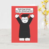 Carte Félicitations à l'espagnol pour ses diplômes (Fleur jaune)