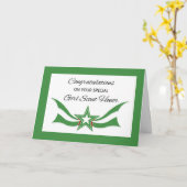 Carte Félicitations à l'honneur des filles scout pour le (Fleur jaune)