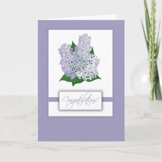 Carte Félicitations à Lilacs (Devant)