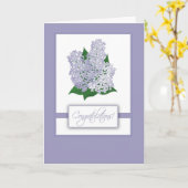 Carte Félicitations à Lilacs (Fleur jaune)