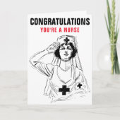 Carte Félicitations à l'infirmière diplômée (Devant)