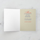 Carte Félicitations à l'instruction de base militaire, d (Intérieur)