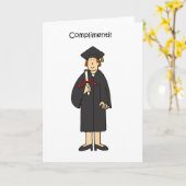 Carte Félicitations à l'Italienne pour son diplôme (Fleur jaune)