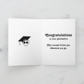 Carte Félicitations à l'obtention du diplôme de crâne go (Intérieur)