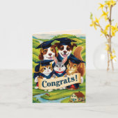 Carte Félicitations à l'obtention du diplôme de l'univer (Fleur jaune)