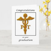 Carte Félicitations à l'obtention d'un diplôme de physio (Fleur jaune)