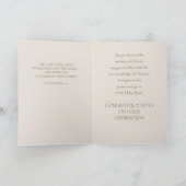 Carte Félicitations à l'Ordination de la fille, Croix du (Intérieur)