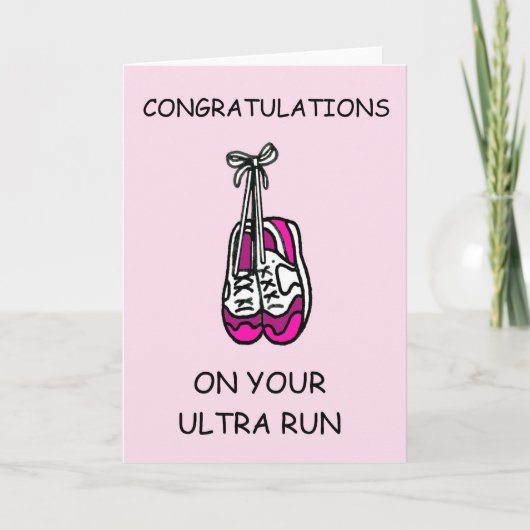 Carte Félicitations à l'ultra-course pour elle (Devant)