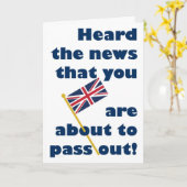 Carte Félicitations à l'Union Jack pour le plaisir de la (Fleur jaune)