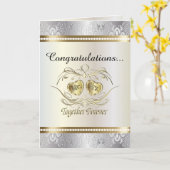 Carte Félicitations à M. et Mme Mariage Card (Fleur jaune)