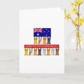 Carte Félicitations à Marching Out, Australie. (Fleur jaune)
