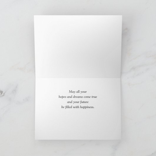 Carte Félicitations à Maroon et Silver (Intérieur)