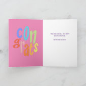 Carte Félicitations à Modern Pink Graduation (Intérieur)