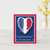 Carte Félicitations à Oncle, retraite militaire (Fleur jaune)